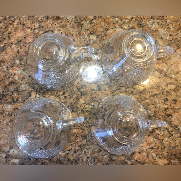 Vintage Anchor Hocking Clear Grape Punch Cups - Picture 3 of 12